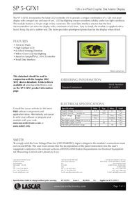 Thumbnail of document Data Sheet - SP 5-GFX1 LCD Graphics Display